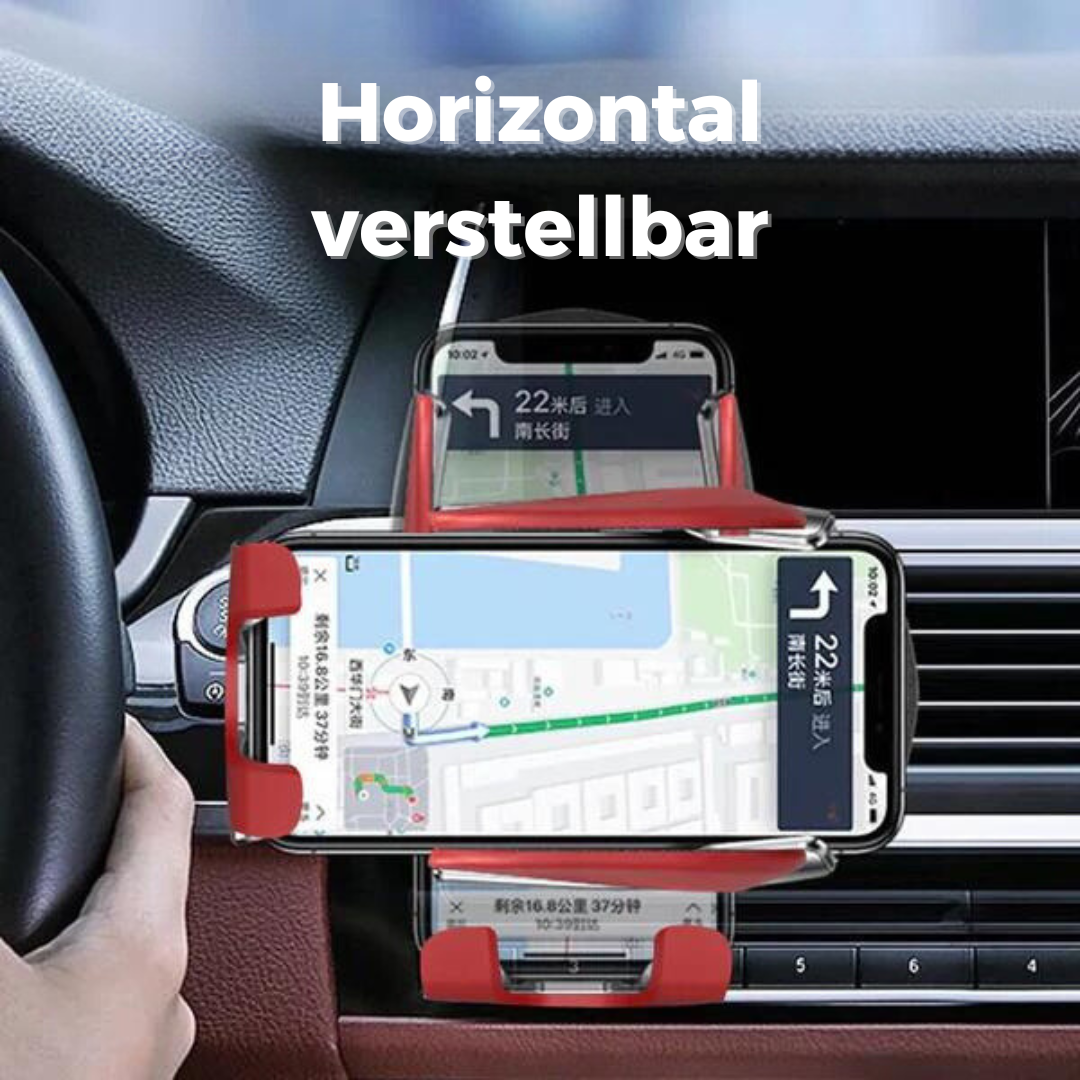 Qi Induktions - Autohalterung mit Schnellladefunktion für Samsung und iPhone