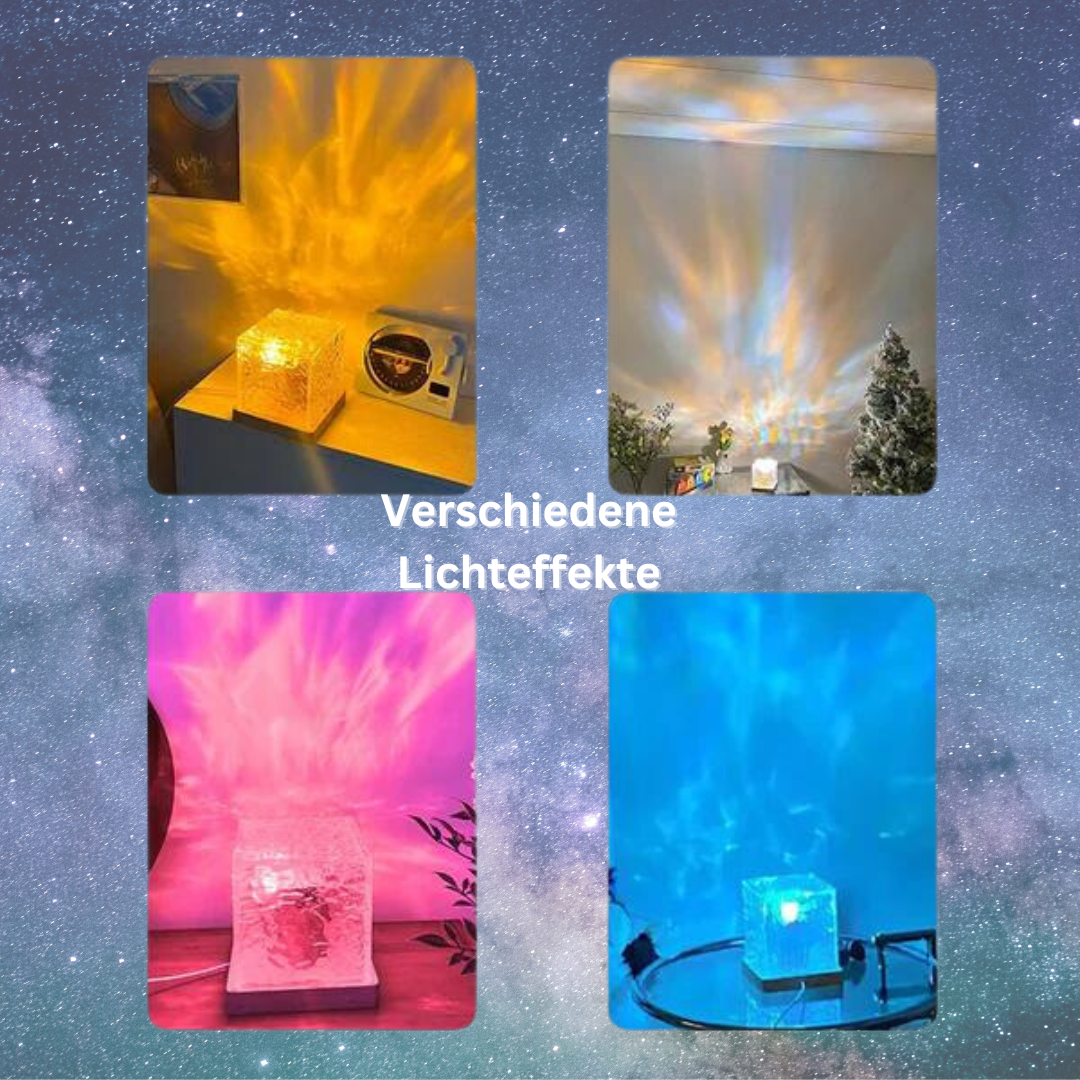 Venolo - Nachtlicht mit Wasserwelleneffekt und Flammenprojektion