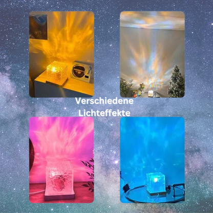 Venolo - Nachtlicht mit Wasserwelleneffekt und Flammenprojektion