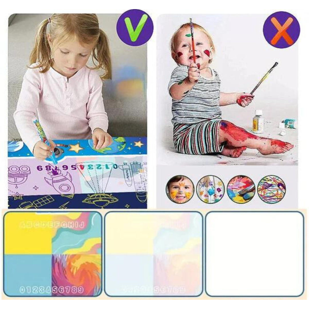 Magic Coloring Doodle Mat - Lerne und spiele mit wasserbasierten Farben