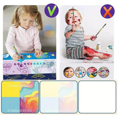 Magic Coloring Doodle Mat - Lerne und spiele mit wasserbasierten Farben